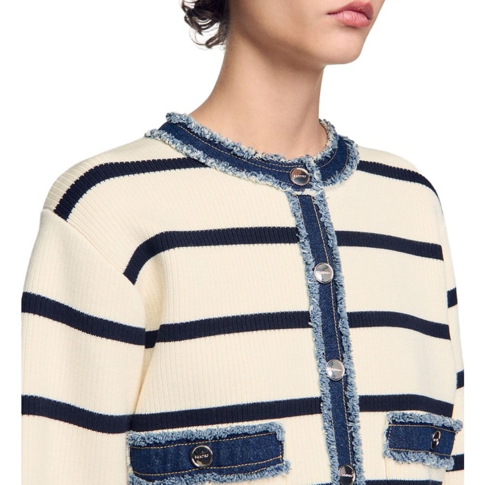 Sandro Striped Cardigan - Picture 3 of 6